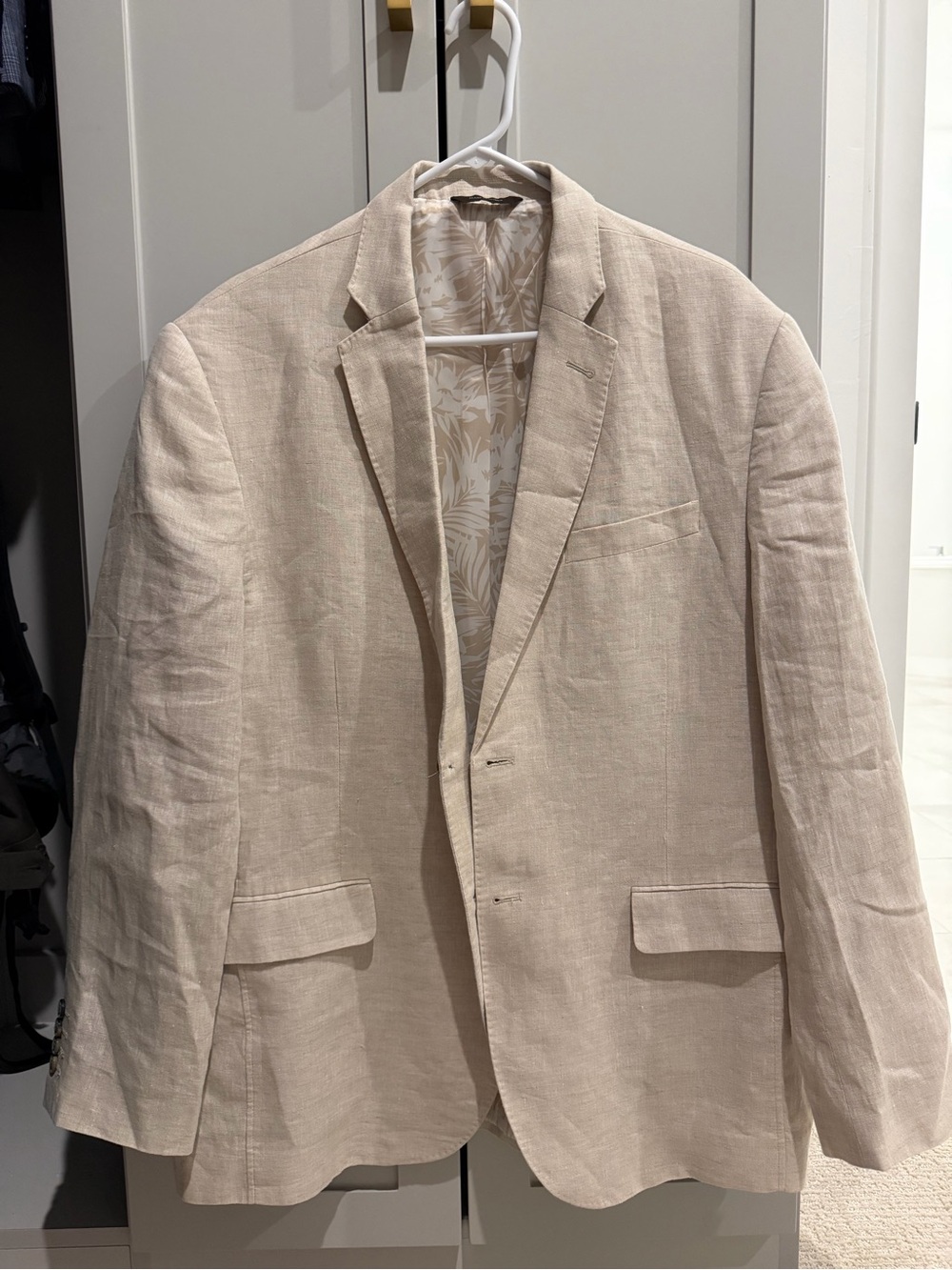 Tasso Elba Beige Linen Jacket